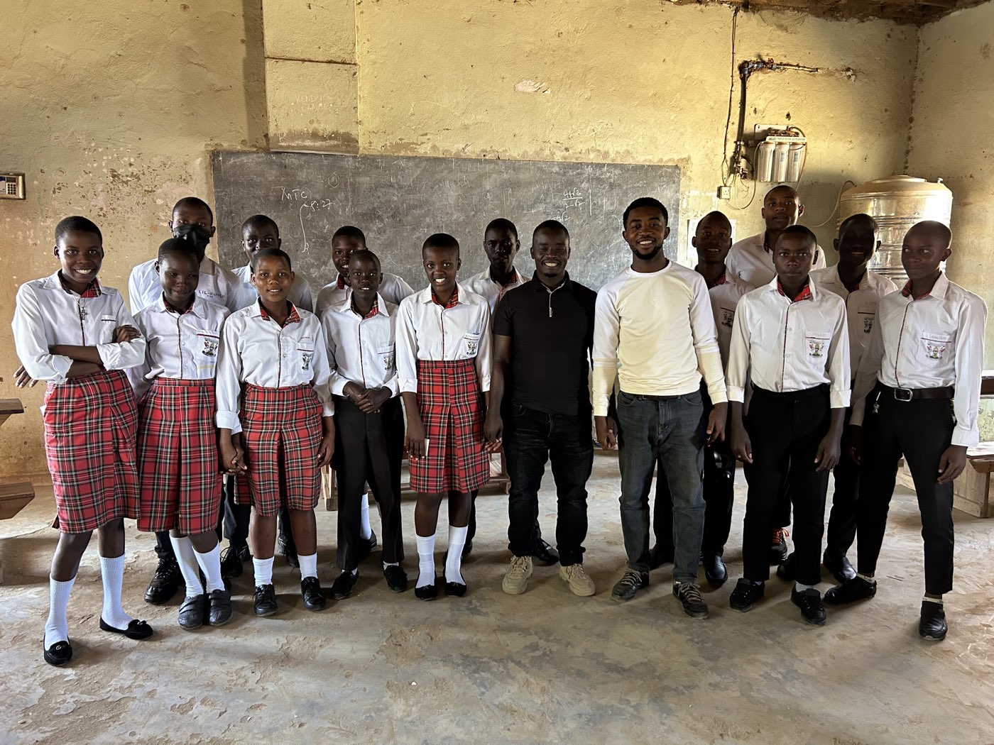 Students of Nyakyeera United Secondary School with their teachers