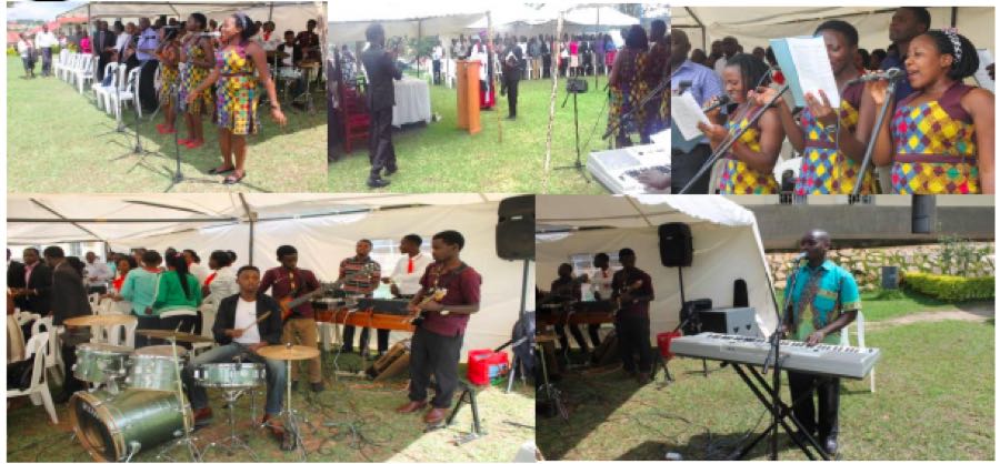 Set of pictures of music performance