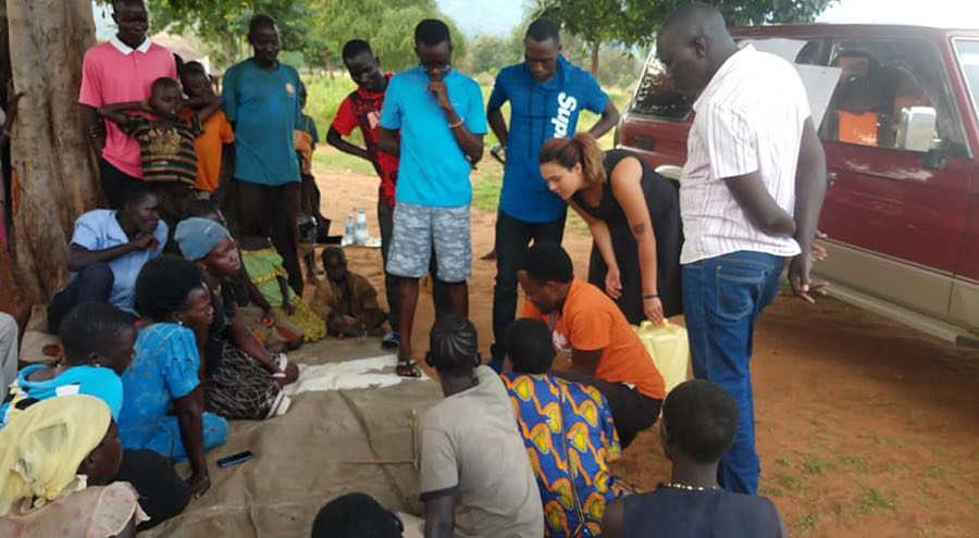 Volunteer group teach Ugandan locals how to make liquid soap