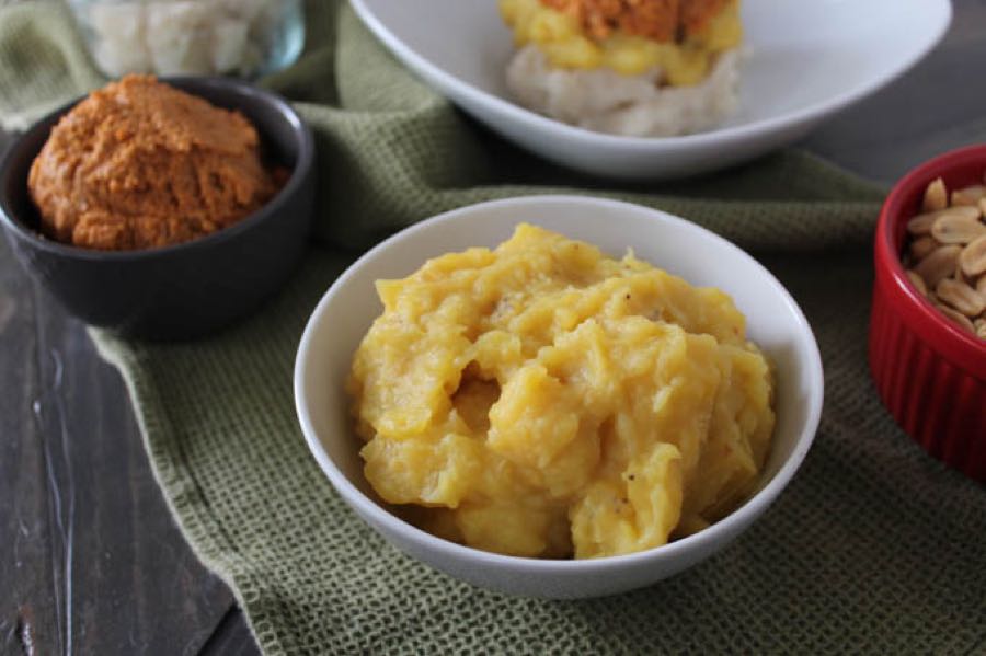 Yellow banana dish - Matooke 