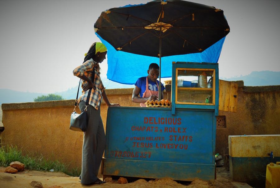 rolex stand in uganda street food
